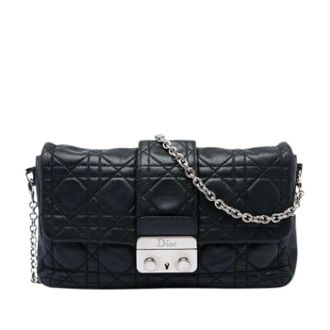 Dior Pre-owned Quilted Crossbody Bag - Dames - Pre-owned - Zwart - Maat: ONE Size Zijde