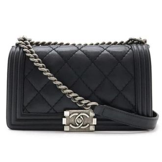 Chanel Pre-owned Leren Crossbodytas - Dames - Pre-owned - Zwart - Maat: ONE Size Leer
