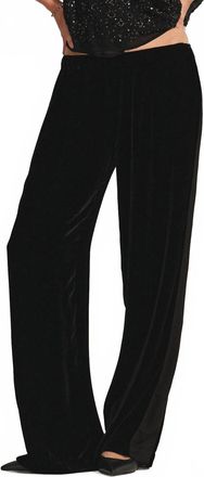 Velvet Hilma Velvet Track Pants In Black