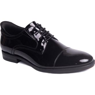 Marc Joseph New York Baker Street Hands Free Technology Leather Cap Toe Dress Oxford in Black Patent Leather at Nordstrom, Size 11.5