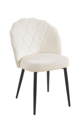 Regalos Miguel Sillas Comedor - Silla Mirei Black Terciopelo - Beige