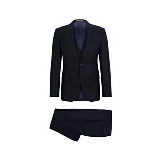 HUGO BOSS Kostuums, Heren, Blauw, L, Single Breasted Pak