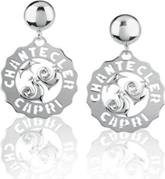 CHANTECLER Zilveren Logo Oorbellen voor Vrouwen - Dames - Oorbellen - Grijs - ONE Size - Accessoires