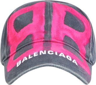 Balenciaga BB Sprayed Cap Grey Pink 673321410B20112