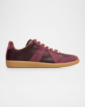 Maison Margiela Men & apos;s Replica Leather Low-Top Sneakers