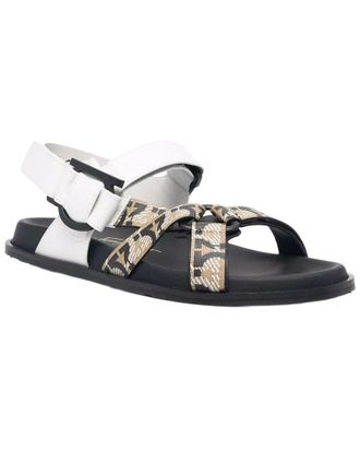 Ferragamo Open Toe Leather Sandal