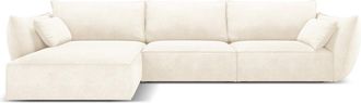 BLOOMINGLOFT 4-Sitzer Design Ecksofa Vanda mit Eckteil links - Chenille-Bezug