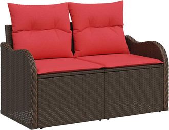 vidaXL Sof&aacute; De Jard&iacute;n Con Coj&iacute;n 121 X 62 X 69 Cm Rat&aacute;n Sint&eacute;tico Vidaxl