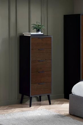 Julian Bowen Alba 5 Drawer Chest in Dark Brown