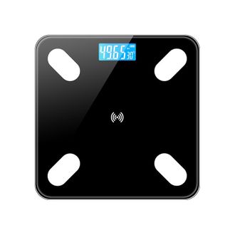 OEM Balanza Electr&oacute;nica Multifuncional, Capacidad M&aacute;xima De Pesaje De 180 Kg, Recargable, 4 Sensores De Alta Precisi&oacute;n, Cristal Templado - Negro