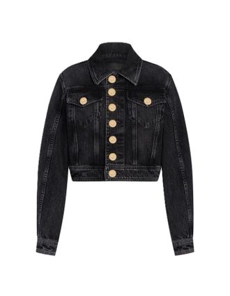 Dondup Cropped Denim Jacket with Classic Collar