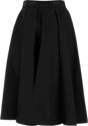 Prada Womens Black Re-Nylon Skirt Nero Exterior: Recycled Nylon Gonne
