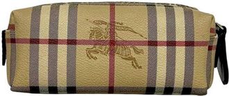 Burberry Beige Pvc Pouch (Pre-Owned)
