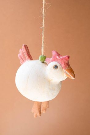 Kalalou Hanging Clay Chicken Chime