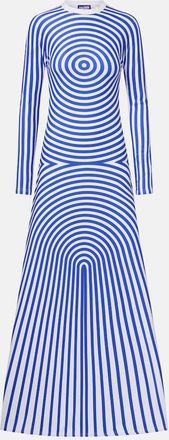 Jean Paul Gaultier Vestido largo de jersey estampado