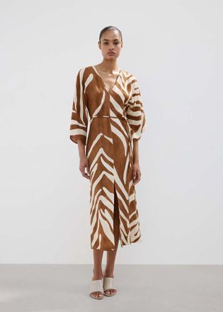 Mango Vestito cotone stampato marrone - Donna - XS - MANGO