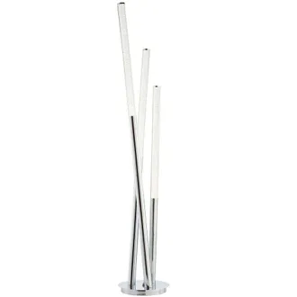 Loops Multi Arm LED Floor Lamp Chrome Modern Free Standing Tall Lounge Feature Light
