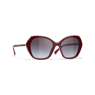 Chanel Butterfly Sunglasses - female - Chanel - Sunglasses - Red - 55 MM - Accessories