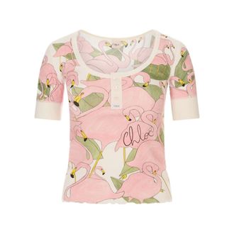Chlo&eacute; Camiseta Henley de Manga Corta - Tops - Mujer - Multicolor - S