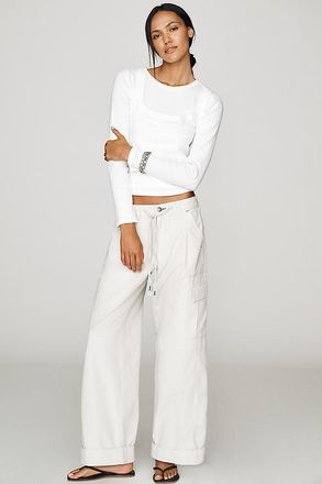 Pilcro Cade 100% Cotton Low-Slung Cargo Pants