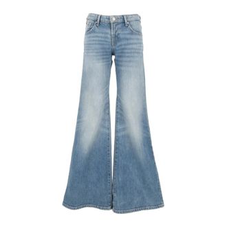 7 For All Mankind Jeans de tiro bajo con corte acampanado en azul deste&ntilde;ido - Jeans - Mujer - Azul - W26