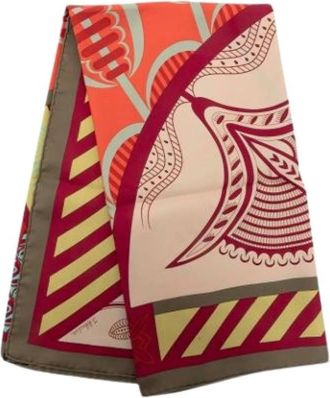 Herm&egrave;s Pre-owned Geometrie Cretoise Scarf - Dames - Vintage Accessoires - Veelkleurig - ONE Size - Vintage