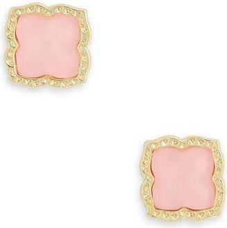 Kendra Scott Mallory Stud Earrings in Gold Rose Quartz at Nordstrom Rack