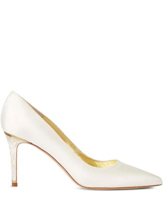 Freya Rose Chelsea heeled pumps - women - Calf Leather/Kid Leather/Calf Leather - 37 - White