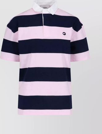 Coperni striped short-sleeve polo shirt