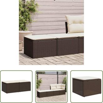 vidaXL Sedile da esterno - Set Divano Giardino 4 pz con Cuscini Marrone Polyrattan Acacia