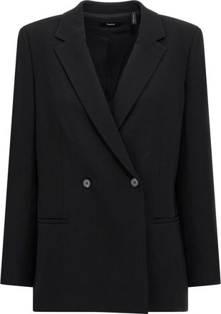 Theory Black Double-breasted blazer