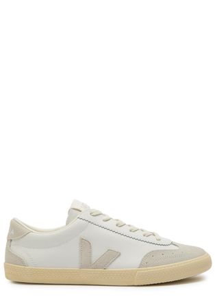 Veja Volley Panelled Grained Leather Sneakers - White - 42 (IT42 / UK8)