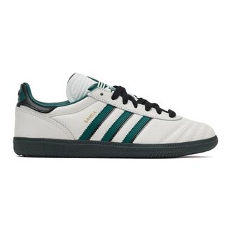 adidas Klassieke Samba Schoenen Wit Groen Carbon - Heren - Skateschoenen - Wit - 44 EU - Fitness