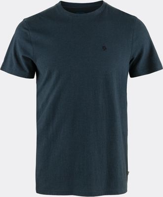 Fj&auml;llr&auml;ven Mens Hemp Blend T-Shirt - Dark Navy Cotton - Size Large