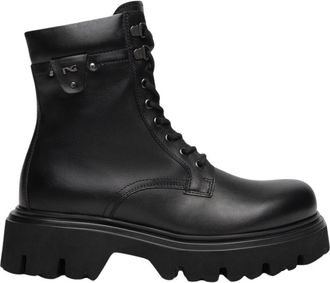 Nero Giardini Eva Fontain Veterlaars - Dames - Veterlaarzen - Zwart - 39 EU - Leer - Schoenen