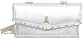 Patrizia Pepe Schoudertas - Dames - Schoudertassen - Grijs - ONE Size - Leer - Tassen