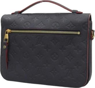 Louis Vuitton Pre-owned Handbag Pochette - Dames - Vintage Schoudertas - Blauw - ONE Size - Leer - Vintage