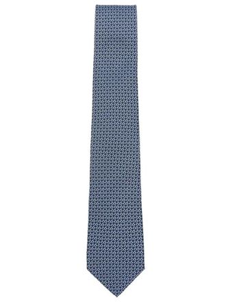 Ferragamo Blue Printed Tie