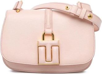 Tom Ford Pre-owned Shoulder Bags, female, Pink, Size: ONE SIZE Pre-owned Leather Crossbody Bag