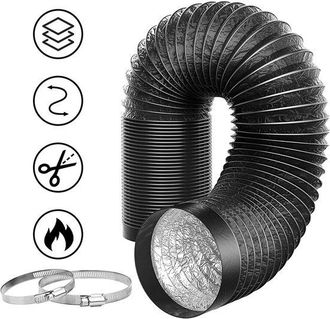 OEM Manguera De Escape De Aluminio De 4 Pulgadas, 2,5 Metros, Flexible, Para Campana Extractora, Secadora De Ropa, Secadora De Ropa