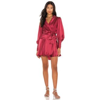 Zimmermann Wrap Dresses, female, Red, M, Silk Wrap Mini Dress