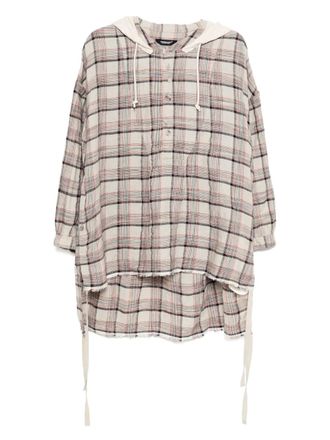 Undercover checked hoodie - Neutrals