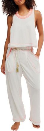 Free People Weekend Lounge Set in Ivory Combo at Nordstrom, Size X-Large