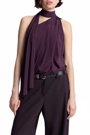 A.L.C. Celeste Silk Top In Deep Plum
