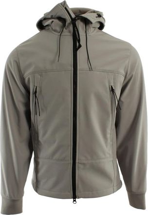 C.P. Company Hooded Zip-Front Jacket - Heren - Zomerjassen - Grijs - S - Polyester - Jassen