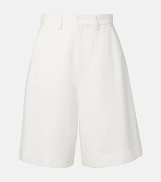 Max Mara Sole cotton and linen Bermuda shorts