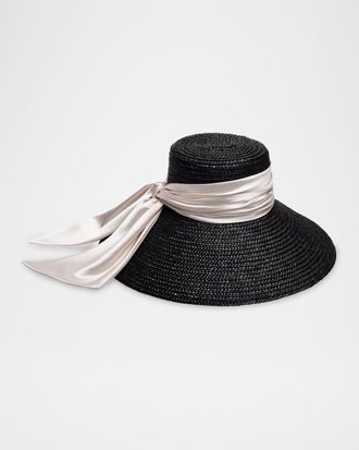 Eugenia Kim Mirabel Bow Straw Beach Hat