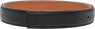 Santoni Kalfsleren Riem - Dames - Riemen - Zwart - 80 CM - Leer - Accessoires