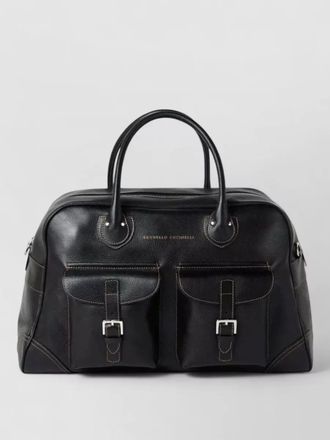 Brunello Cucinelli italian weekender travel bag dual handles