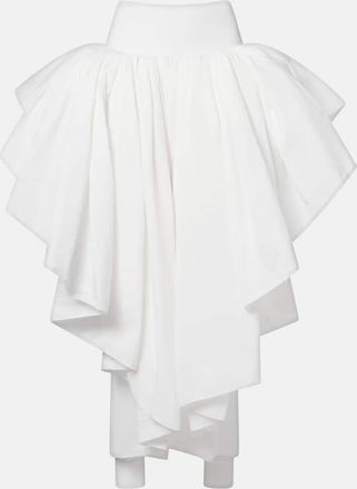 Alaia Ala&iuml;a Draped asymmetric midi skirt